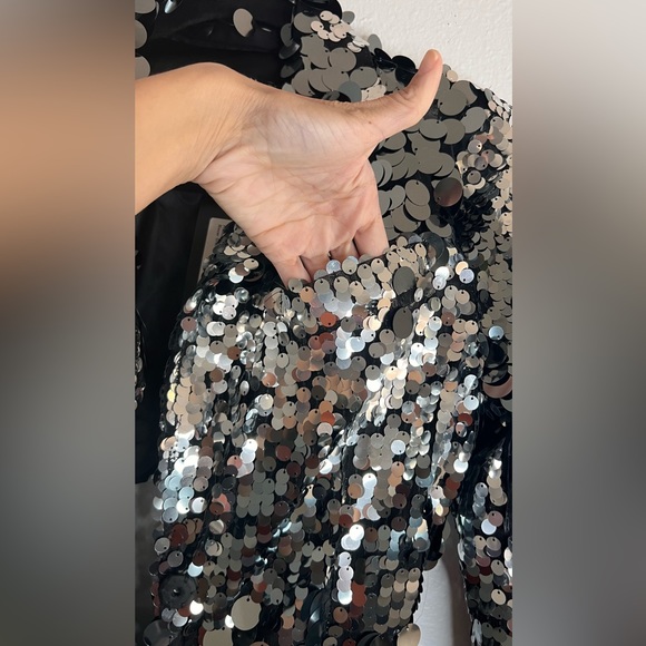NEW WITH TAGS NASTY GAL SEQUINS OPEN BACK BLAZER DRESS SIZE 0 sold out - Picture 15 of 16